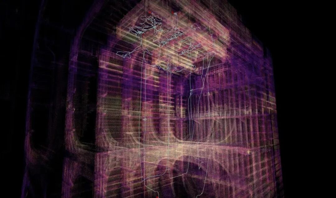 Flight path and on-site 3D point cloud map